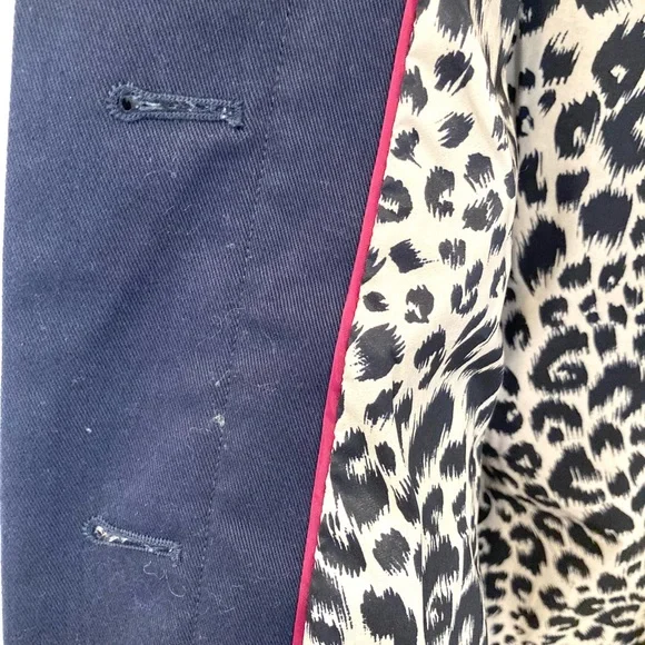 J. Crew Snow Leopard Print Top Peacoat - Picture 6 of 12
